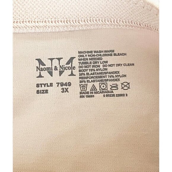Naomi & Nicole Hi Waist Thigh Slimmer Ultimate Control Nude Womens Sz 3X NWT - Picture 4 of 8